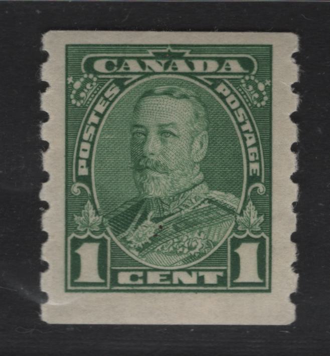 Lot 362 Canada #228 1c Green King George V, 1935-1937 Dated Die Issue Airmail, A Fine NH Coil Single On Paper CBN-BBBB