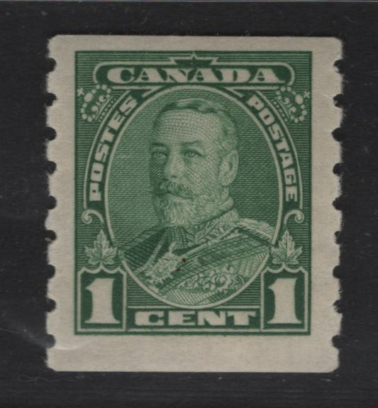 Lot 362 Canada #228 1c Green King George V, 1935-1937 Dated Die Issue Airmail, A Fine NH Coil Single On Paper CBN-BBBB