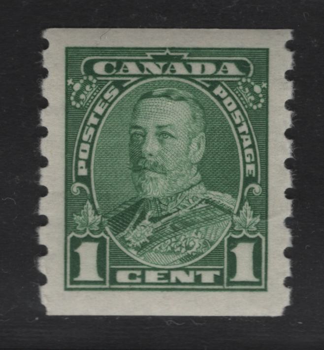 Lot 363 Canada #228 1c Green King George V, 1935-1937 Dated Die Issue Airmail, A Fine NH Coil Single On Paper CBN-CCCC