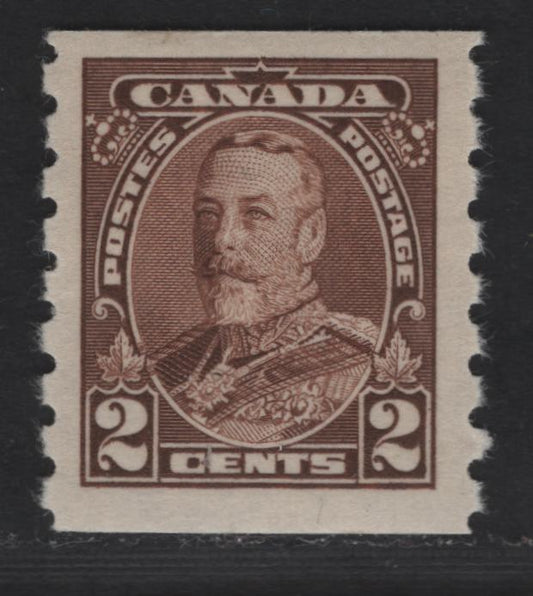 Lot 373 Canada #229 2c Brown King George V, 1935-1937 Dated Die Issue Airmail, A VFOG Coil Single On Paper CBN-G