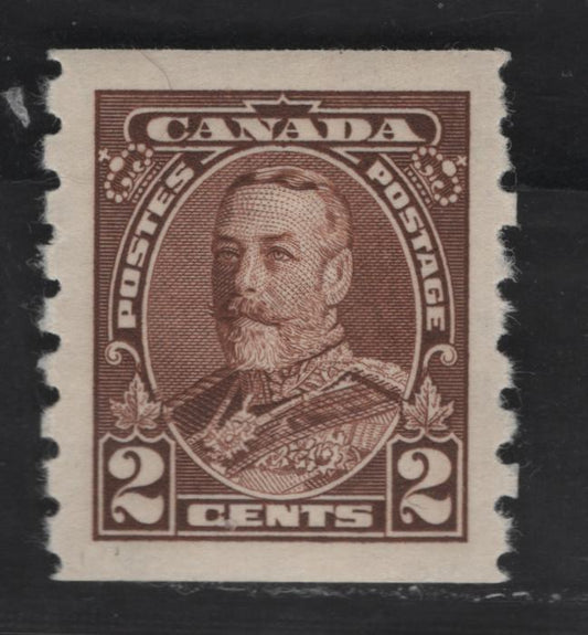 Lot 375 Canada #229 2c Brown King George V, 1935-1937 Dated Die Issue Airmail, A VFOG Coil Single On Paper CBN-EEEE