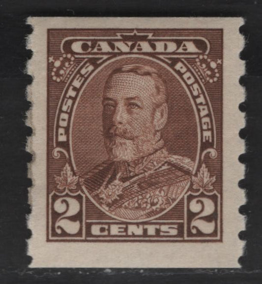 Lot 378 Canada #229 2c Brown King George V, 1935-1937 Dated Die Issue Airmail, A Fine OG Coil Single On Paper CBN-CCCC
