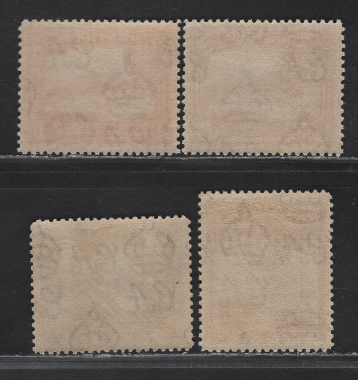 Lot 133 Antigua SG#99-100, 104 1d - 6d Scarlet - Violet , 1938-1951 KGVI Pictorial Issue, 3 VFOG/NH Singles, 1938 Printings On Opaque PaperWith Cream Crackly Gum & Irregular Crazing Pattern