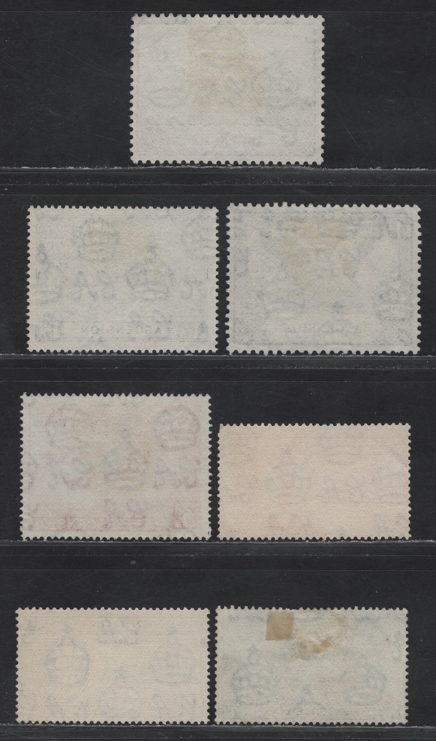 Lot 143 Ascension (C) SG#52-55, 35, 48-49 1d - 1/- Green - Blue Black , 1937-1949 Coronation, Victory & UPU Issues, 7 Very Fine Used Singles, Complete Used Sets & Single 1d From The Coronation Issue