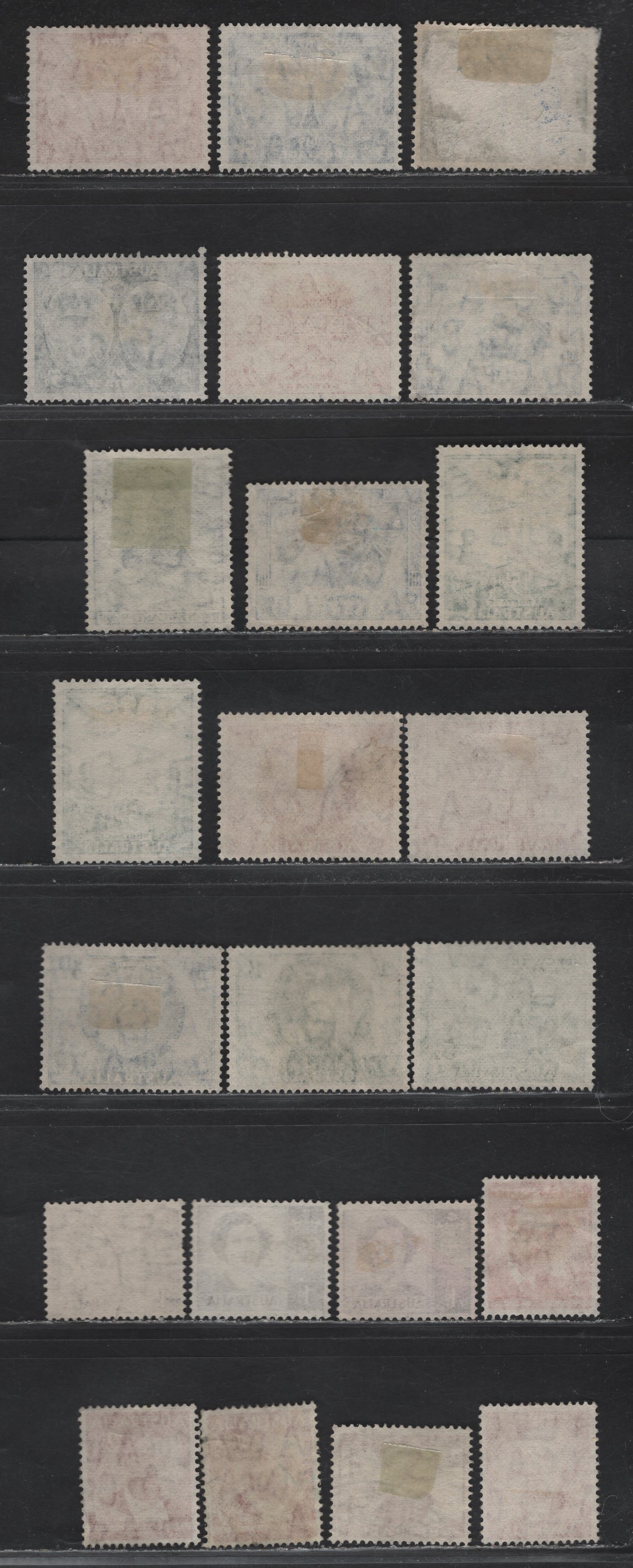 Lot 184 Australia SG#209-211, 213-222a, 225-227 2.5d Lake , 1945-1948 Duke & Duchess Of Gloucester - Pan-Pacific Scout Jamboree Issues, 23 Fine/Very Fine Used Singles, Complete Sets With Shade Varieties Selected  For Centering & Non-Machine Cancels