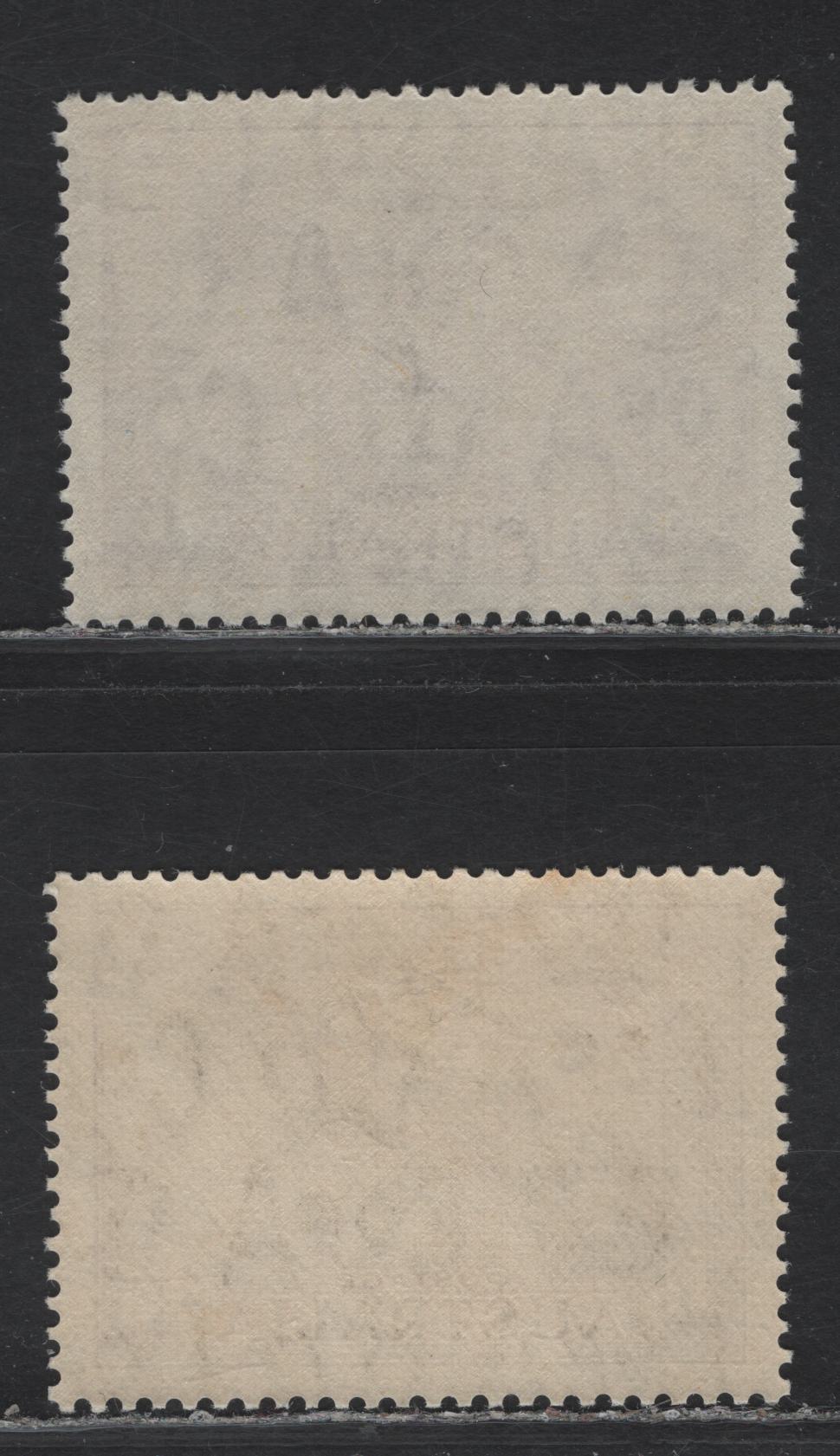 Lot 189 Australia SG#153a 1/6 Dull Purple , 1934-1948 Hermes Airmail Issue, 2 VFNH/OG Singles, Slightly Different Shades, One Having A More Reddish Tone & The Other Bronzer, C of A Wmk, Chalky Paper, Perf 13.5x14.