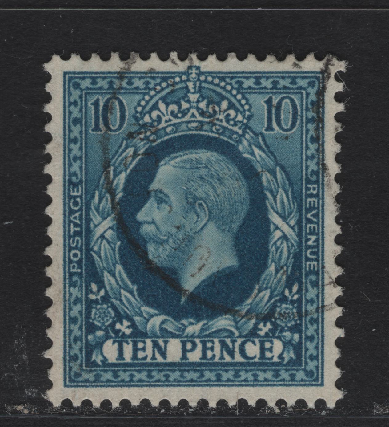 Lot 202 Great Britain SG#448 10d Turquoise Blue King George V, 1934-1936 KGV Photogravure Issue, A Very Fine Used Singles, Lovely Centering & Light Cancel