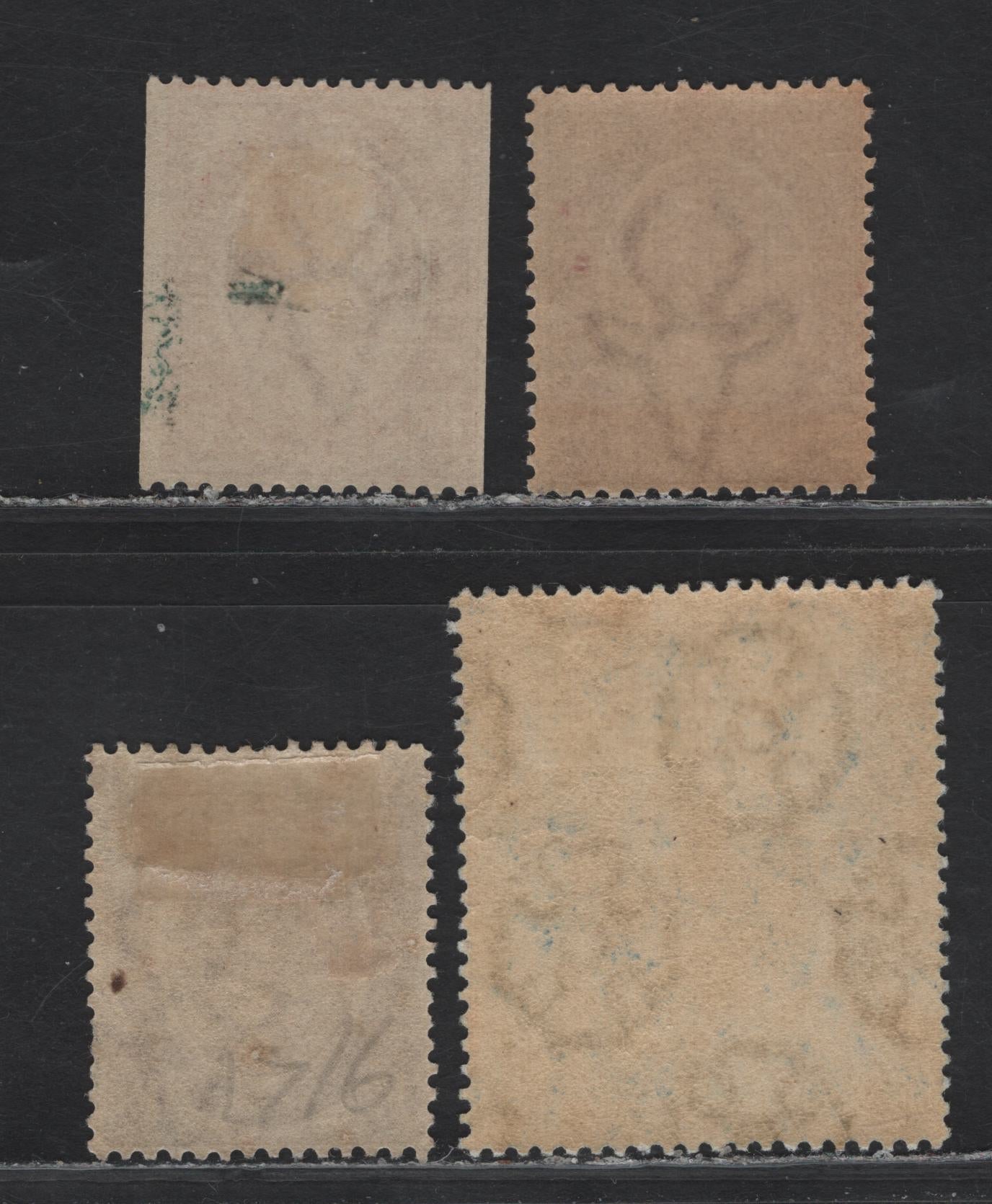 Lot 227 South Africa (C) SG#1, 6, 13, 20 2.5d - 1.5d Deep Blue - Chestnut , 1910-1924 Opening of Union Parliament - KGV Profile Heads Issues, 4 F/VFOG Singles