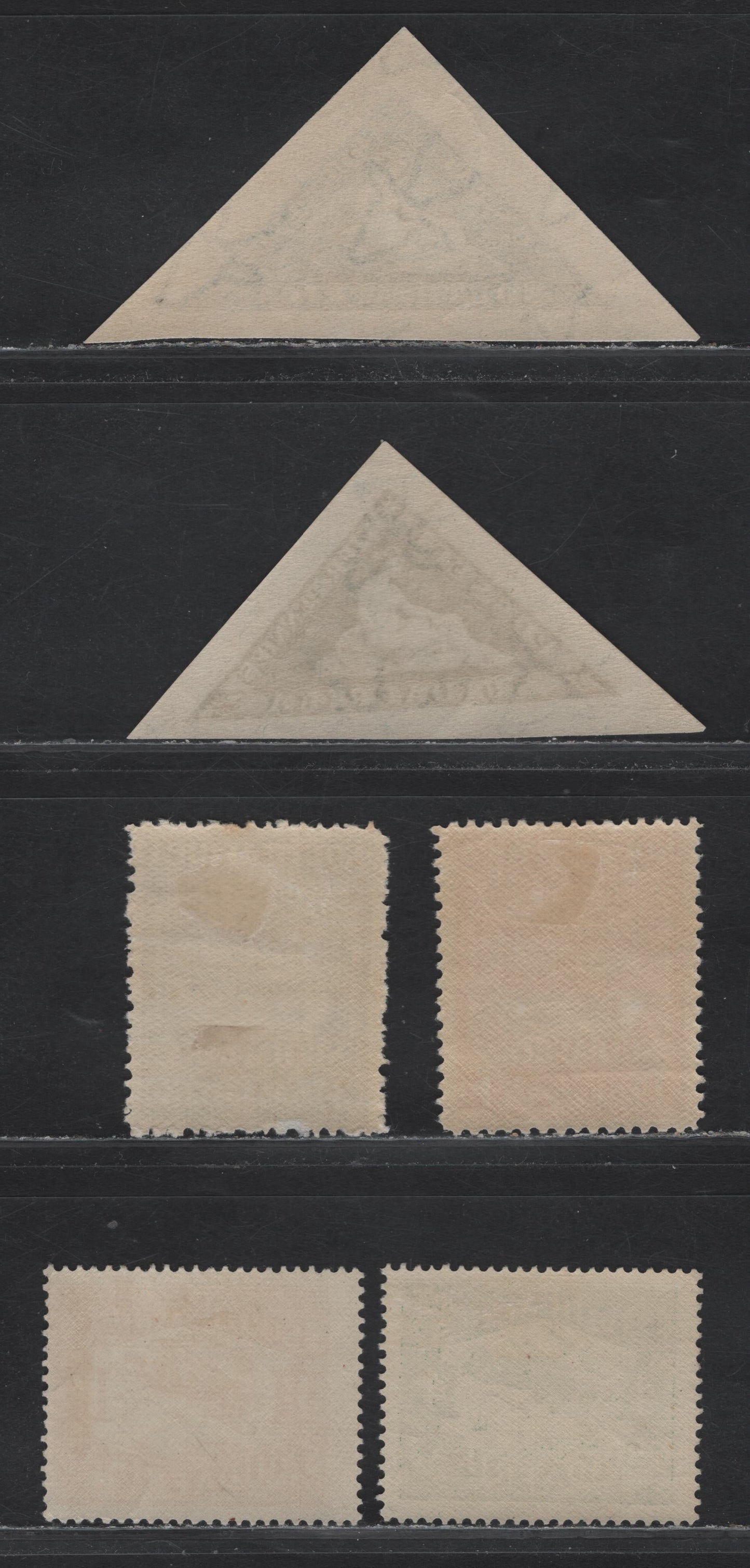 Lot 228 South Africa (C)  SG#26-27, 33-a, 40-41 1d - 1/- Carmine - Orange , 1925-1929 Airmail Issues, 6 F/VFOG/NH Singles, Both Triangulars Are NH