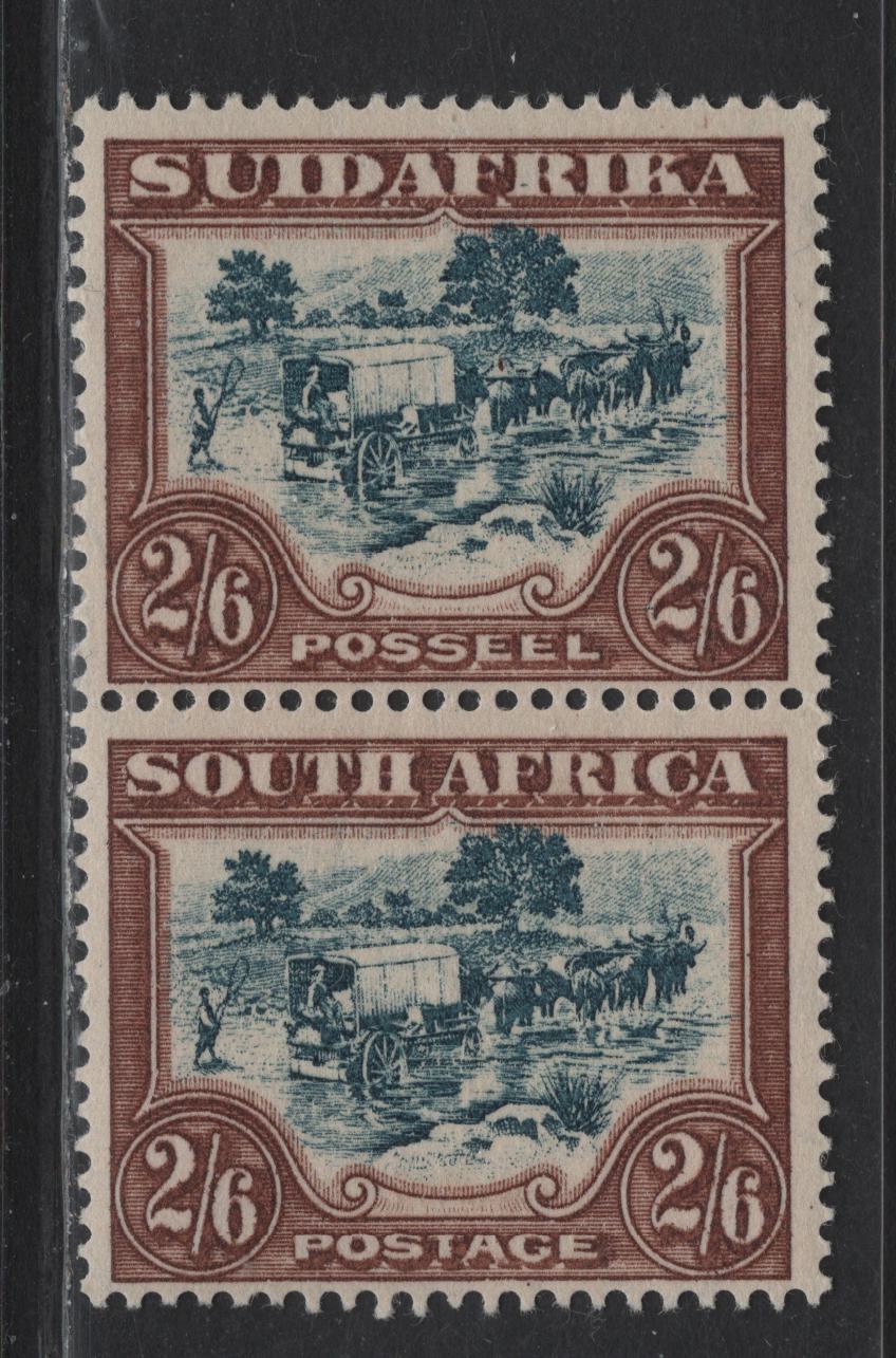 Lot 232 South Africa (C)  SG#49b 2/6 Blue & Brown , 1930-1944 Photogravue Pictorial Issue, A FNH Pair