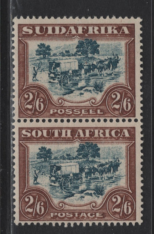 Lot 232 South Africa (C)  SG#49b 2/6 Blue & Brown , 1930-1944 Photogravue Pictorial Issue, A FNH Pair