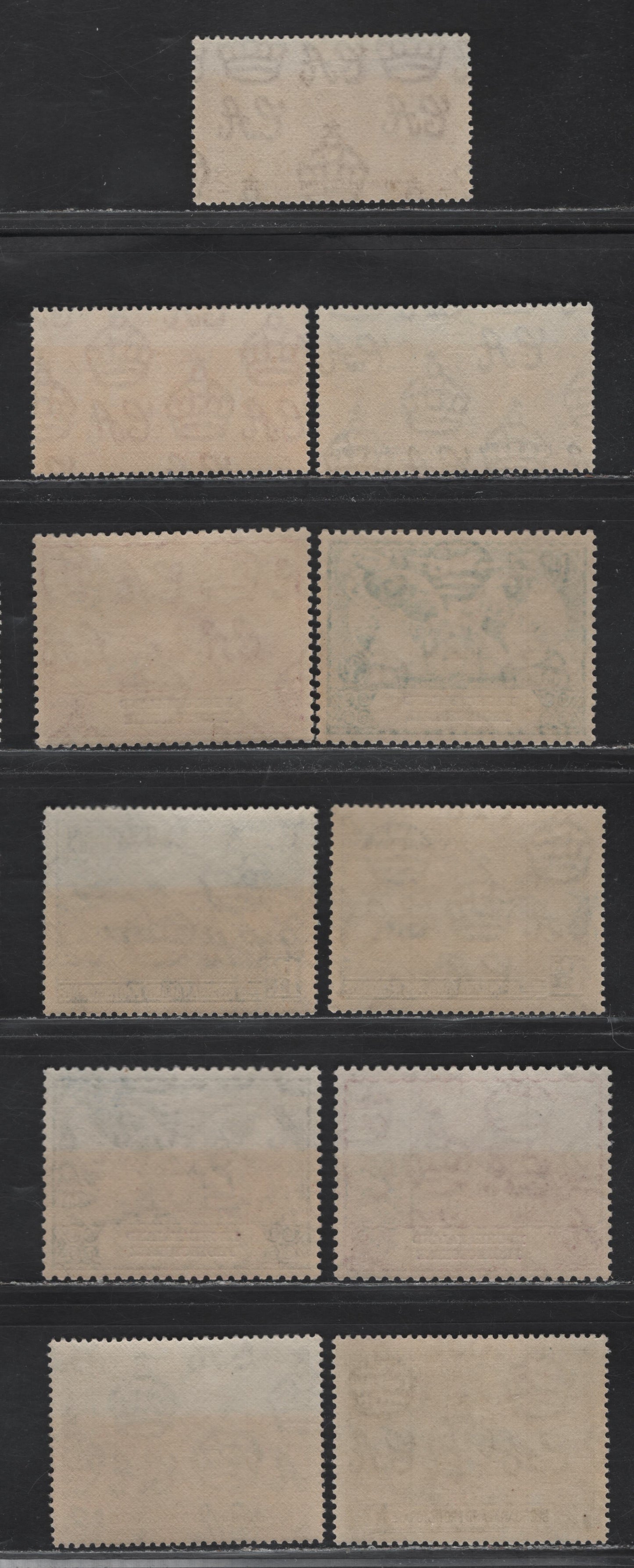 Lot 278 Bechuanaland (C) SG#115-117, 138-141 1d - 1/- Scarlet - Olive , 1938-1982 KGVI Baobab Tree & Cattle Issue, 11 F/VFNH Singles, Includes Two UPU Sets With Each Value Appearing A Very Slightly Different Shade Of The Other