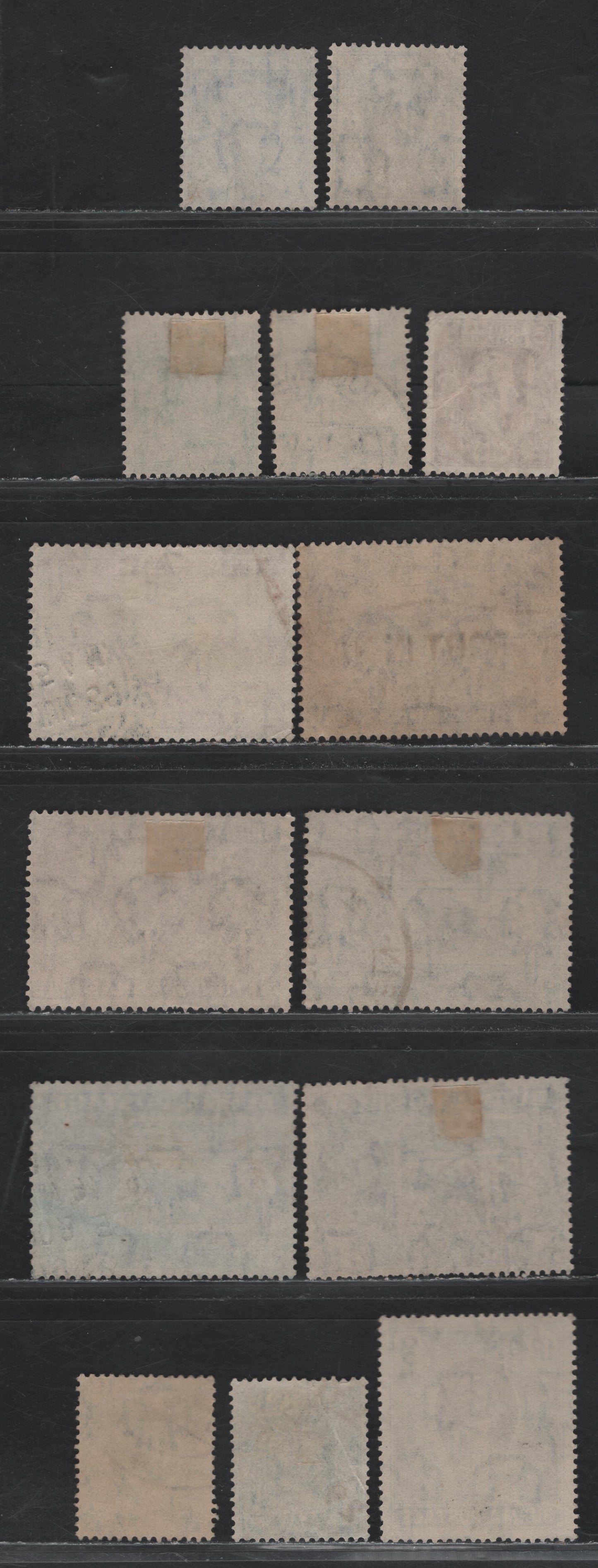 Lot 287 Burma (C)SG#20/30 6p - 1r Bright Blue - Purple & Blue , 1938-1940 KGVI Pictorial Issue, 14 Fine/Very Fine Used Singles, Three Shade Combinations of 3a6p & Two Shades Each Of 6p, 9p & 3a