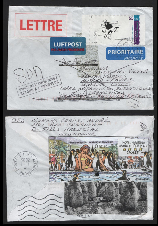 Lot 295 Germany (C) 2003 FSAT Cover, A Very Fine Used Cover, Returned Cover Sent To French Southern Antarctic Territory