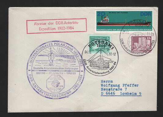 Lot 297 Germany Democratic Republic (C) 1982-1984 Antarctic Expedition Issue, A Very Fine Used Cover, Sent Oct 1 1981 Franked With 35pf Postage