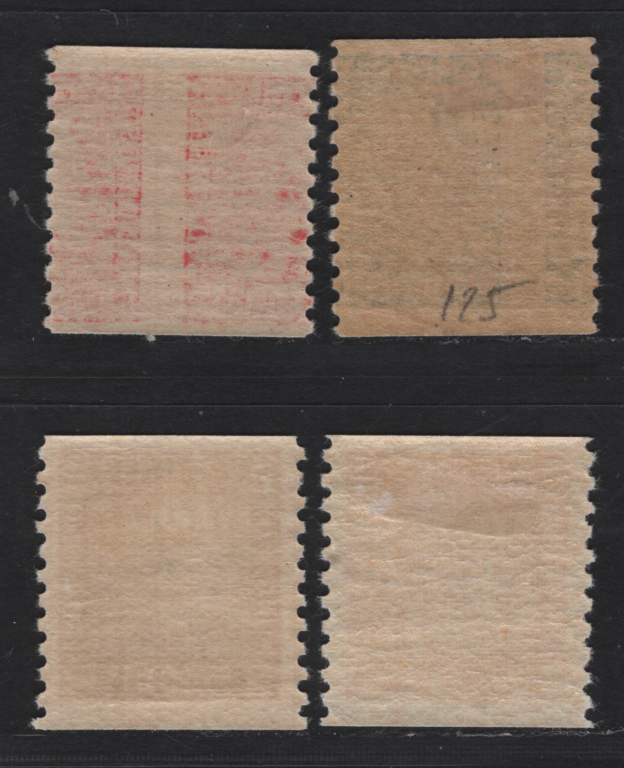 Lot 79 Sweden SC#174-177 25o Dark Blue - Yellow Orange King Gustaf V, 1921-1936 King Gustaf V Issue, 4 F/VFOG Singles