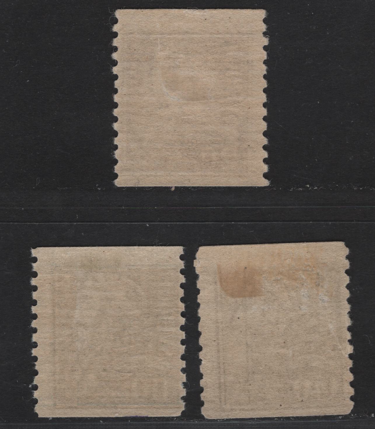 Lot 85 Sweden SC#194-196 20o - 140o Violet - Gray Black , 1921 Gustavus Vasa Issue, 3 FOG Singles