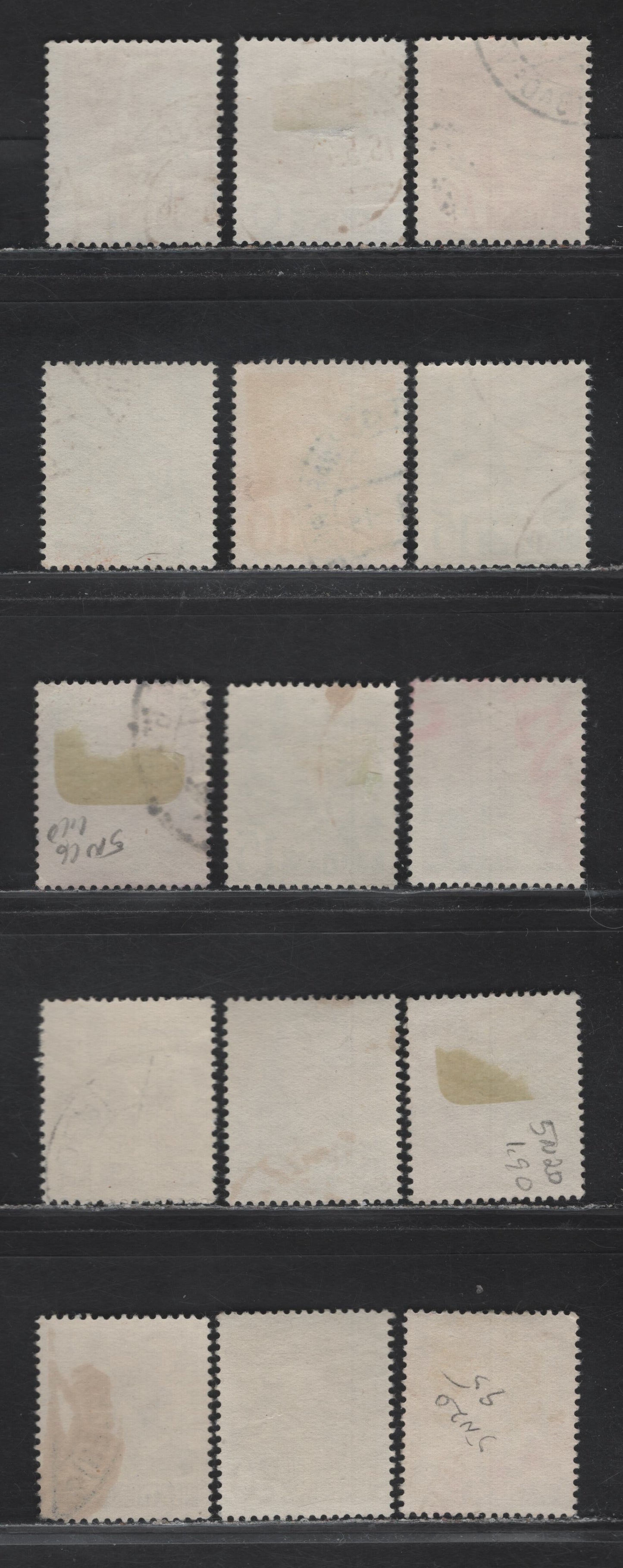 Lot 108 Germany - French Occupation of Baden SC#5N14-5N21 (Michel# 14YaII/21YII) 2pf - 20pf Deep Orange - Deep Brown , 1948 Pictorial Issue, 14 Fine/Very Fine Used Singles, New Colors, Paper Y ( White)