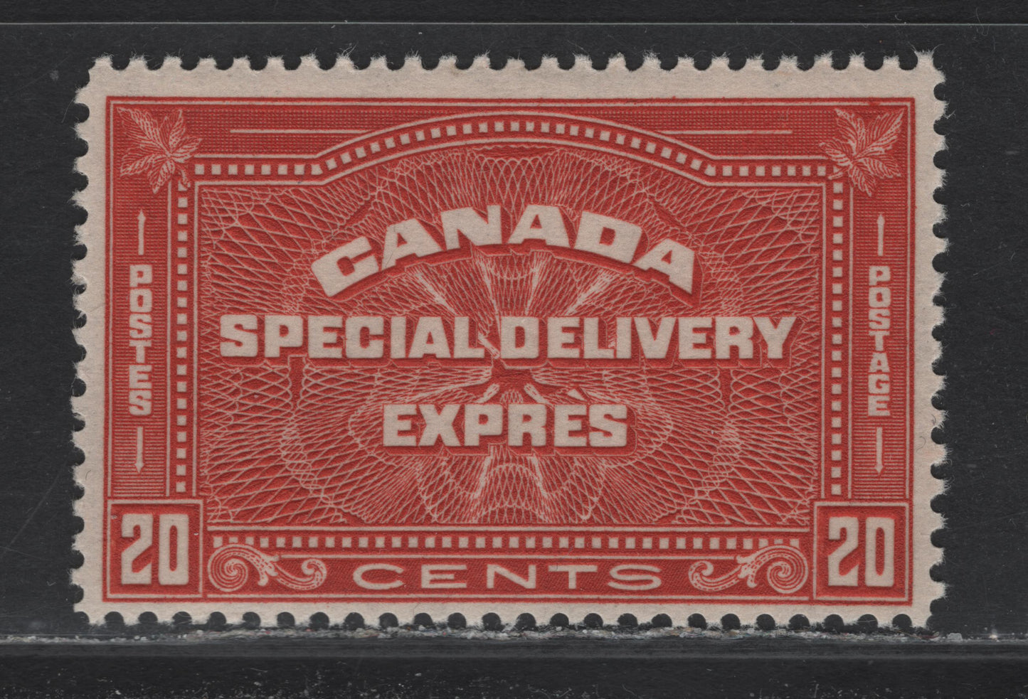 Lot 19 Canada (C) #E5 20c Terracotta , 1932 Special Delivery Issue, A FNH Single, BABN-YY Paper, Perf 10.85, 42.9x26.75mm Design.