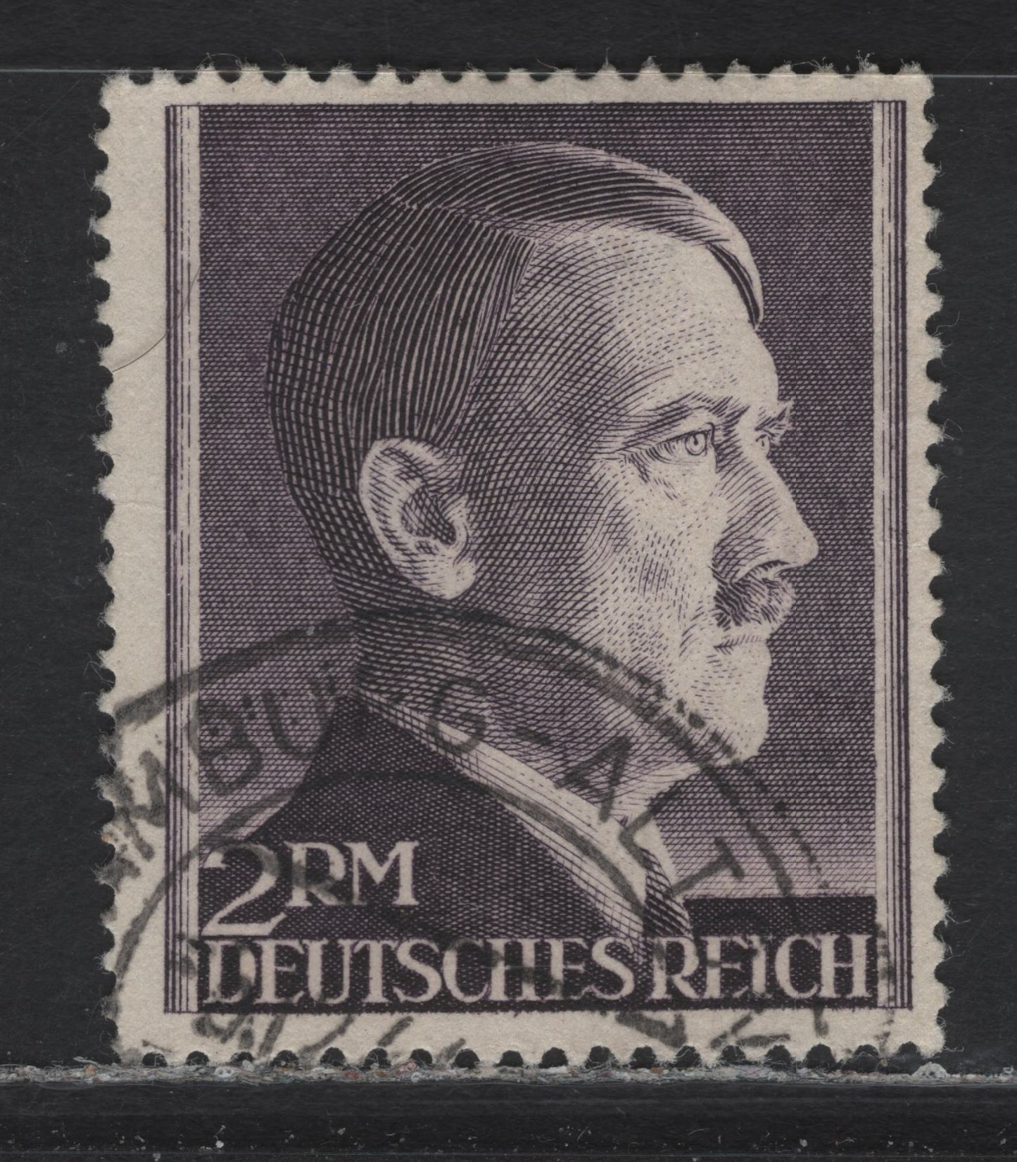 Lot 200 Germany SC#525 2m Violet , 1941-1944 Hitler Heads Issue, A Fine Used Single, Perf 14, Hamburg CDS Cancel