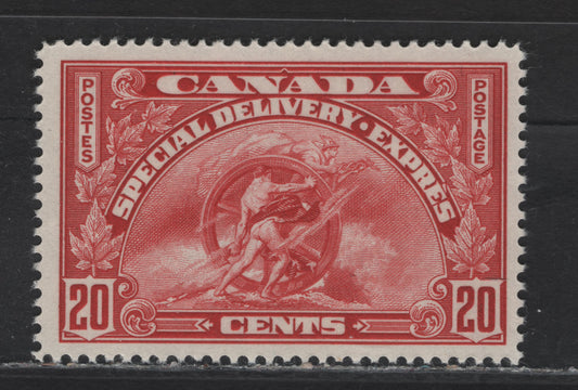 Lot 20 Canada (C) #E6 20c Dark Carmine Red , 1935 Special Delivery Issue, A FNH Single, CBN-YY Paper, Perf 11.9