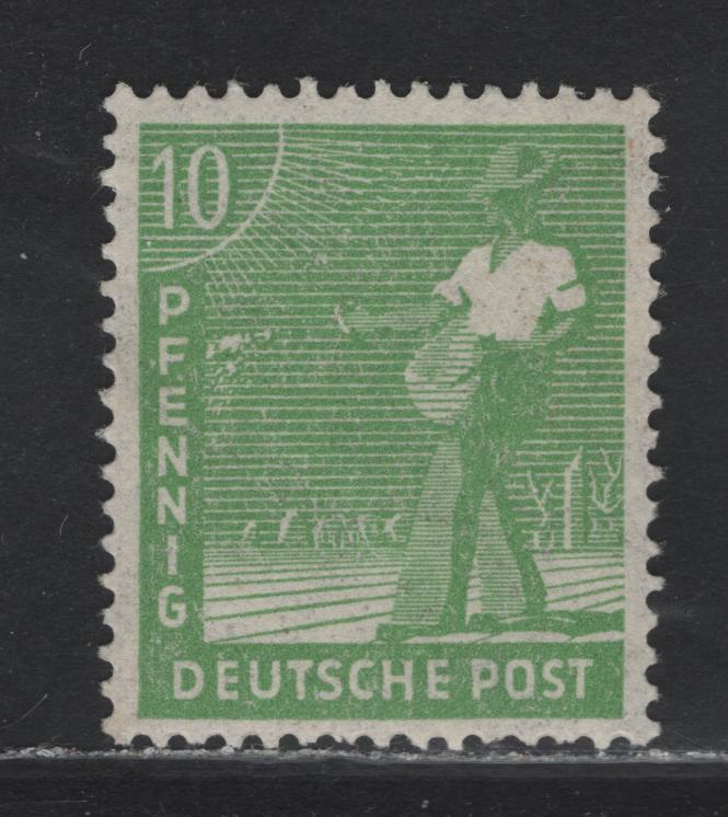 Lot 226 Germany SC#560 (Michel#946b) 10pf Yellowish Green , 1947-1948 Reconstruction Issue, A VFNH Single, Instead Of Dark Yellow Green/Blackish Yellow Green, Which Are the Common Shades