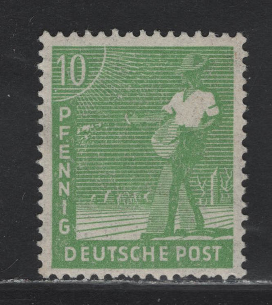Lot 226 Germany SC#560 (Michel#946b) 10pf Yellowish Green , 1947-1948 Reconstruction Issue, A VFNH Single, Instead Of Dark Yellow Green/Blackish Yellow Green, Which Are the Common Shades