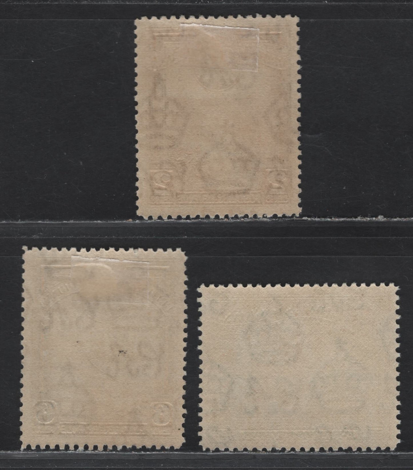 Lot 296 British Guiana SG#308a, 309, 311 1c - 6c Green - Deep Ultramarine , 1938-1952 KGVI Pictorial Issue, 3 VFOG/NH Singles, Perf 12.5, 1940 Printing (1c) and 1938 Printing (2c & 6c)