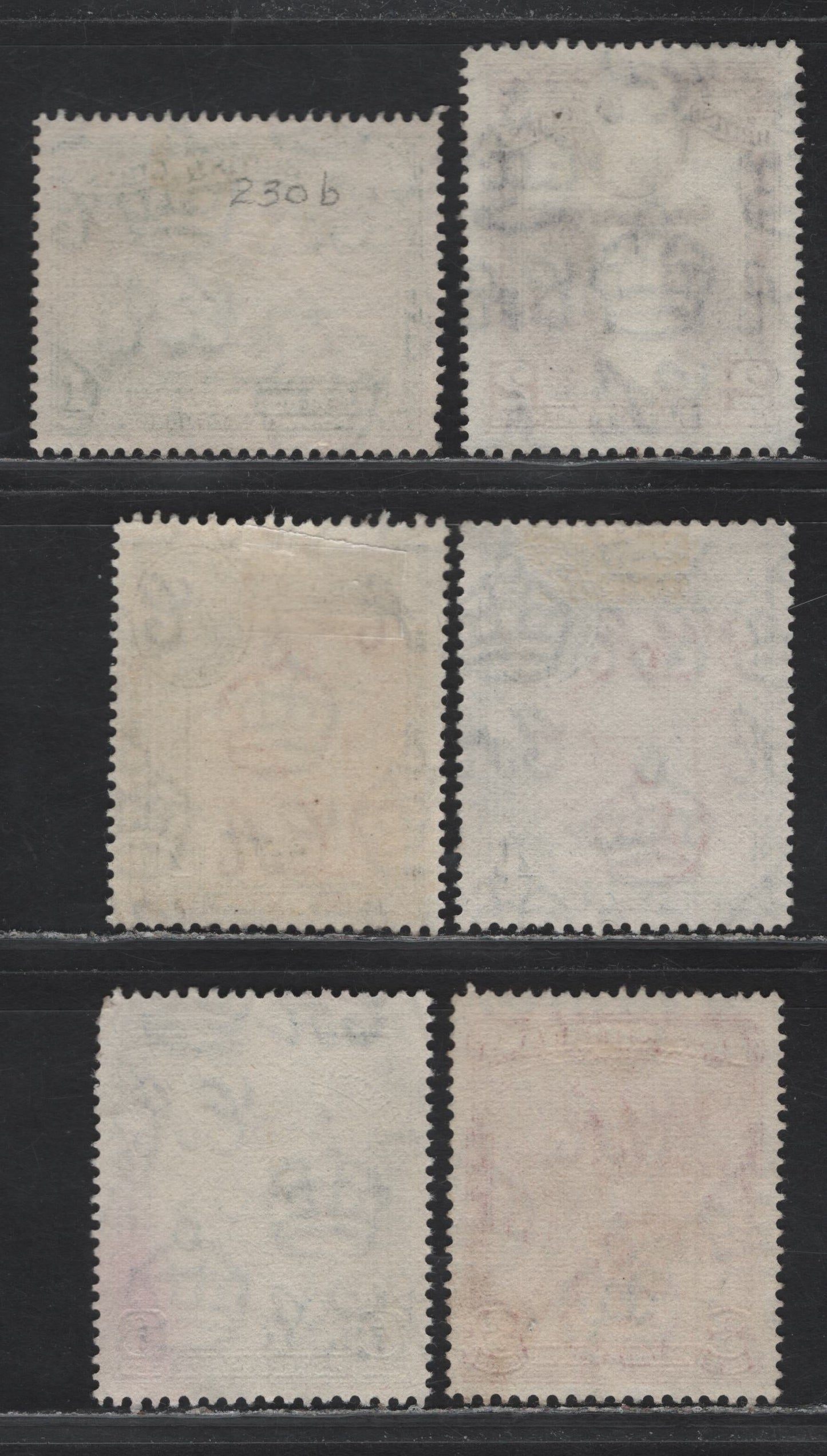 Lot 300 British Guiana (C)SG#290b, 308b, 309a, 310b, 311a 1c - 6c Green - Deep Ultramarine , 1934-1952 KGVI Pictorial Issues, 6 Very Fine Used Singles, 1949-1951 Printings Perf 13x14 & 14x13, Semi Translucent Paper With Somewhat Clear Wmk