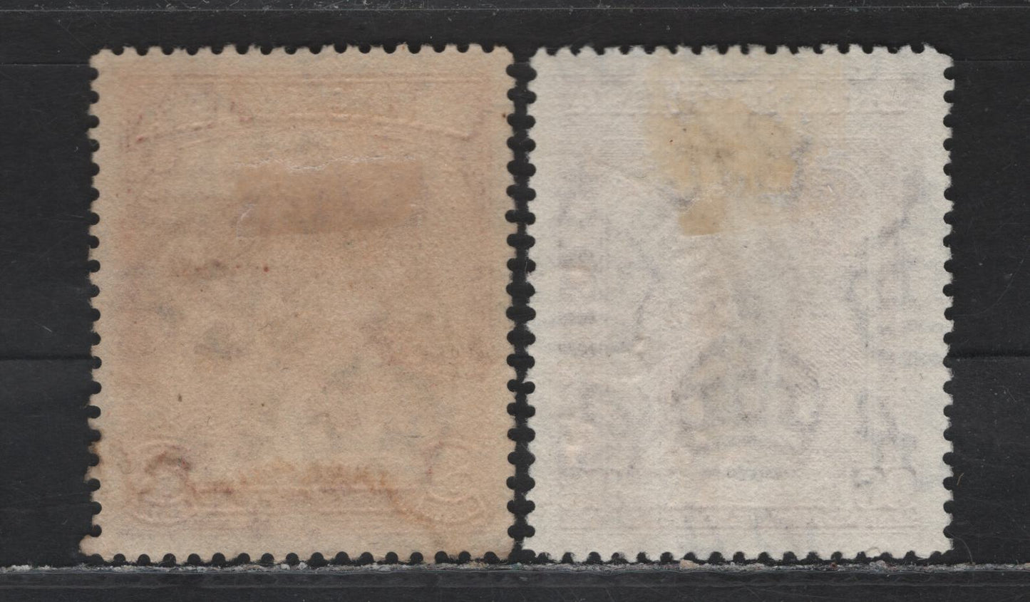 Lot 302 British Guiana SG#290, 316 3c - 96c Scarlet - Purple , 1934-1952 KGVI Pictorial Issues, 2 Very Fine Used Singles, 1946 Printings On Opaque Paper With Barely Visible to Visible Wmk