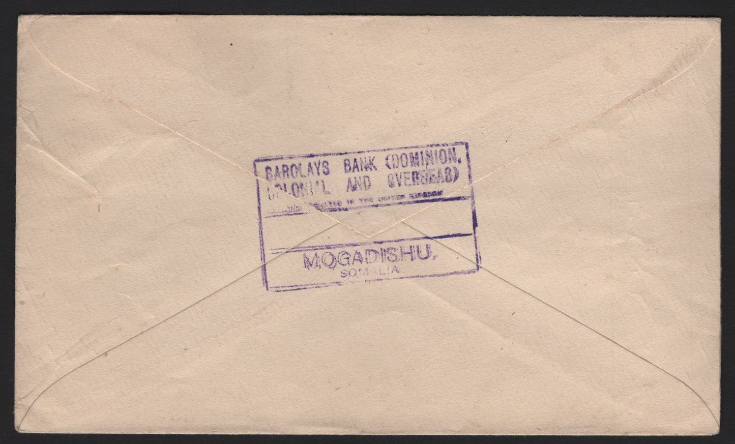 Lot 329 British Occupation of Italian Colonies #55 5d  Brown King George VI, 1943-1946 King George VI Dulac Definitives, A VF Cover Overprinted "E.A.F", Used On Cover To Bombay, India