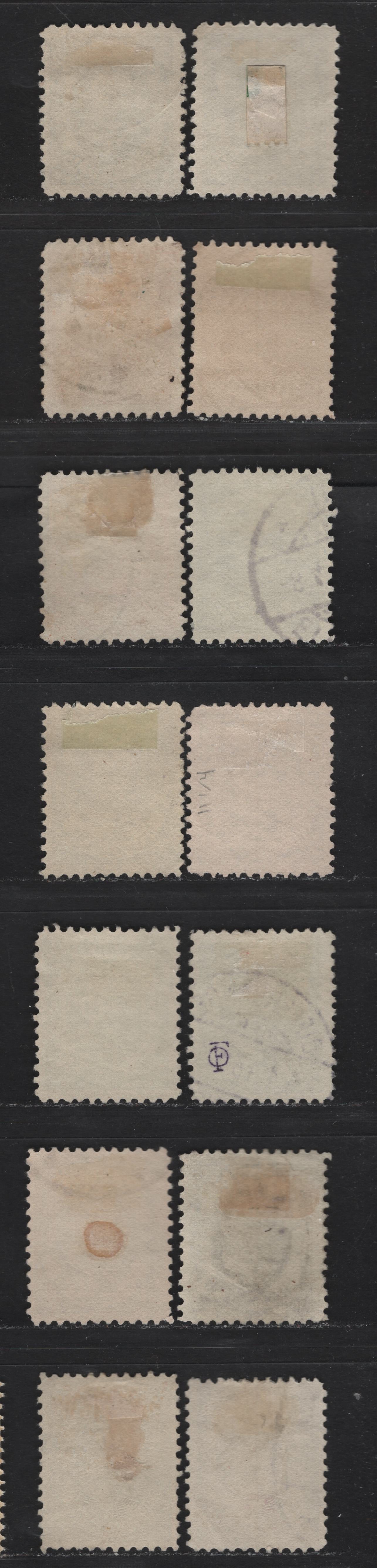 Lot 35 Luxembourg SC#83-91 12.5c - 1fr Slate Green - Violet , 1906-1926 Grand Duke William IV Issue, 14 Very Fine Used Singles, Includes Shades Of 12.5c, Both Perfs Of 15c, 25c, 37.5c & 50c (Perfs 11 & 11.5x11)