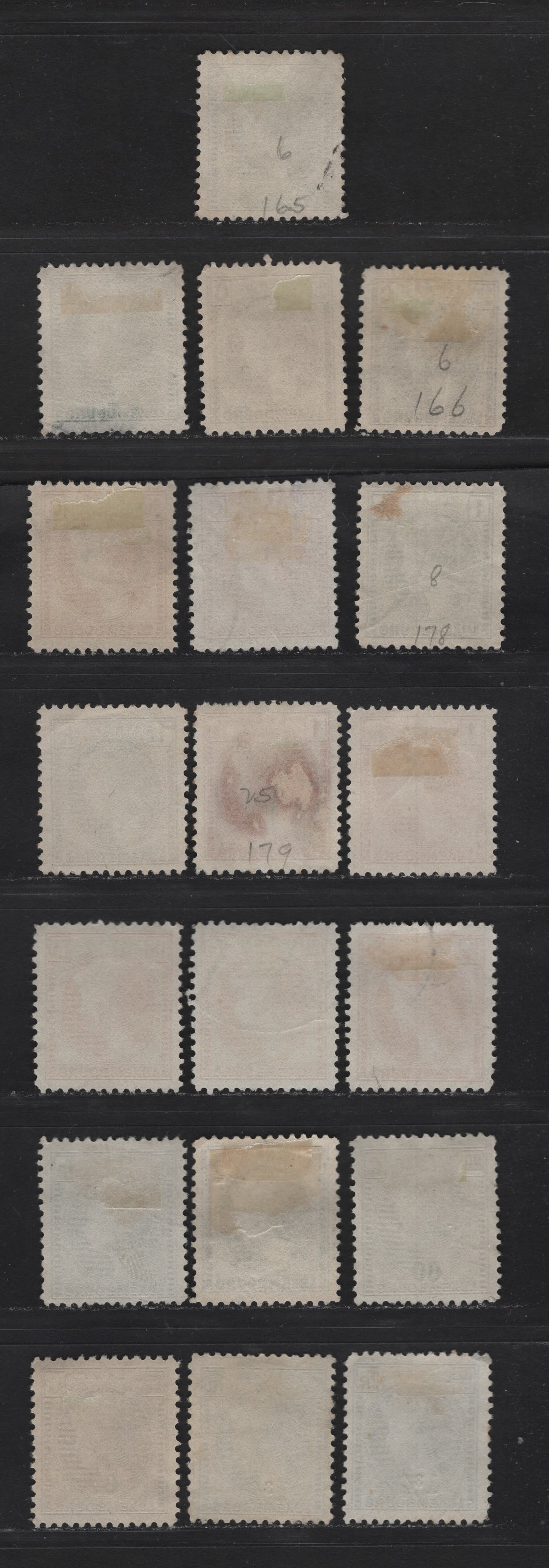 Lot 45 Luxembourg SC#165-166, 177-179, 181, 183, 185, 190, 193 30c - 1.75 on 1.5fr Yellow Green - Deep Blue , 1926-1935 Grand Duchess Carlotte & Surcharged Issues, 19 Fine/Very Fine Used Singles