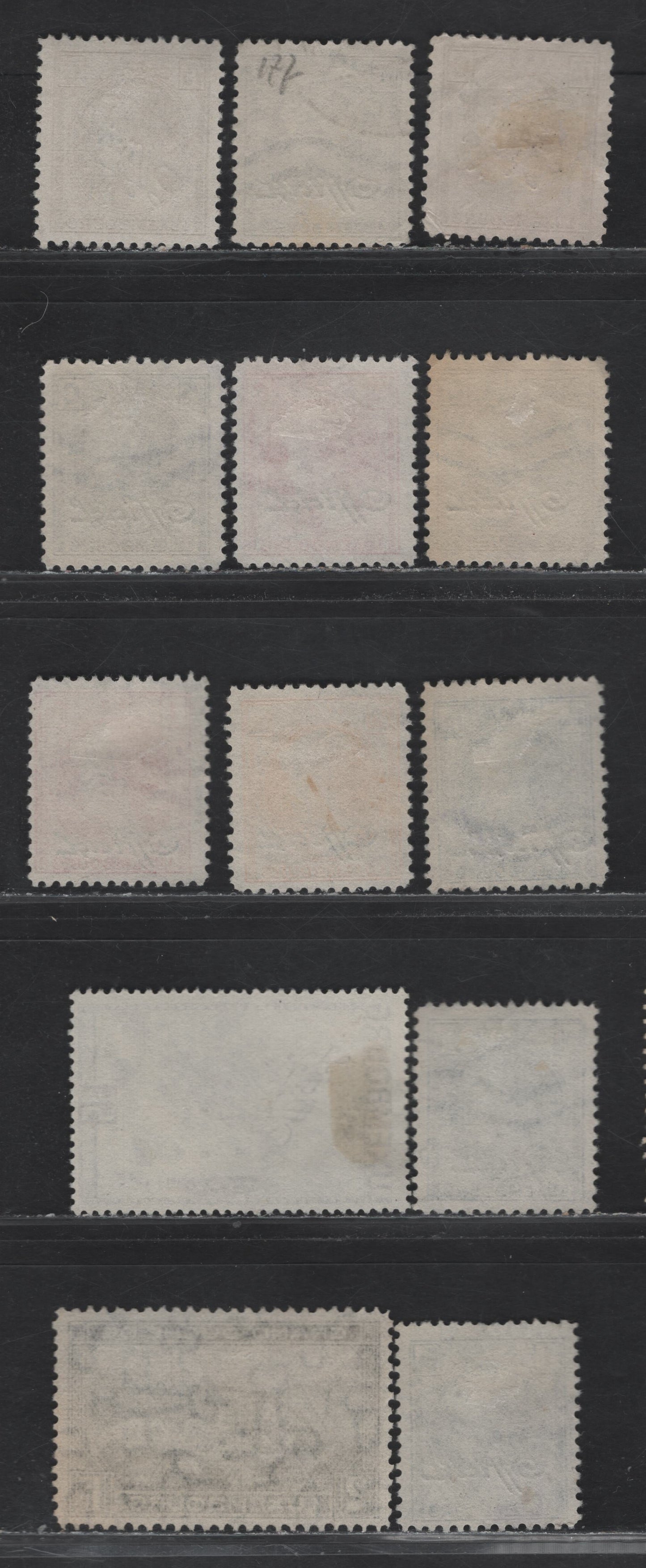 Lot 54 Luxembourg SC#O152/O181 75c - 5fr Bistre Brown - Blue Green , 1934 Grand Duchess Charlotte - High Value Definitive Issues, 13 Fine/Very Fine Used Singles, With Official Overprints, Two Different Shades Of 75c Bistre Brown
