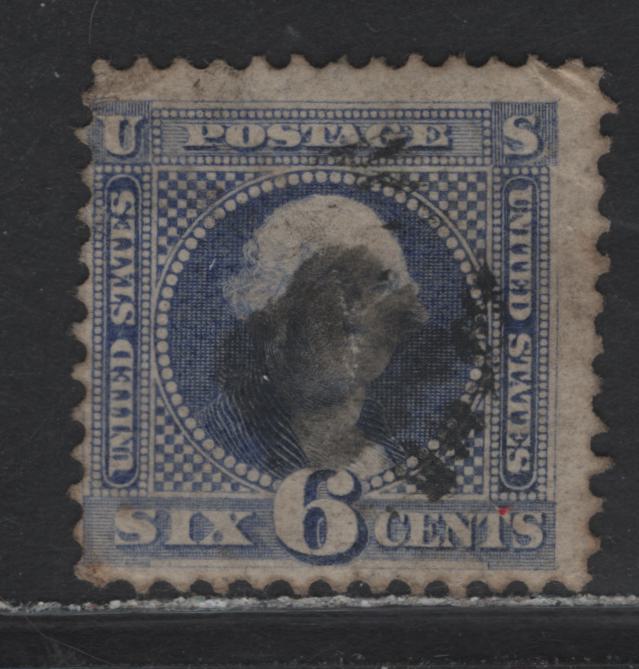 Lot 59A United States (C) SC#115 6c Ultramarine , 1869 Pictorial Issues, A Good Used Single, Some Wrinkles