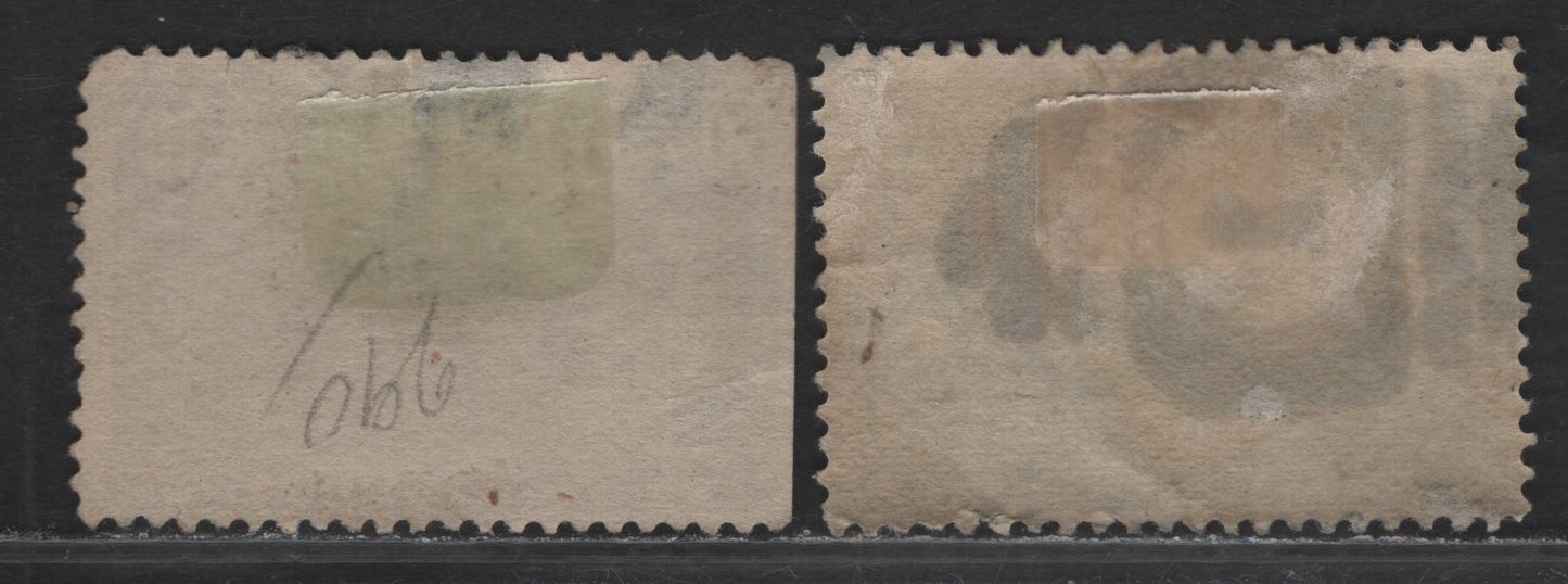 Lot 67 United States (C) SC#288, 290 5c - 10c+5c Dull Blue - Gray Green , 1898 Trans-Mississippi Issue, 2 Very Good Used Singles, 10c Has A Light Vertical Crease Ending In A Tiny Tear At Top