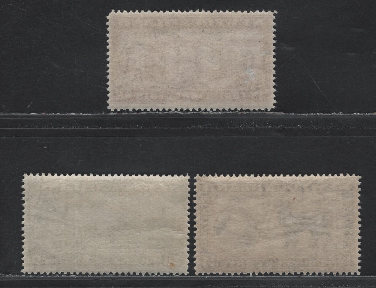 Lot 79 Newfoundland (C) #239-240, 243 14c - 48c Black - Plum Harp Seal Pup - fishing Fleet, 1937 Long Coronation Issue, 3 VFNH Singles, Line Perf 13.8