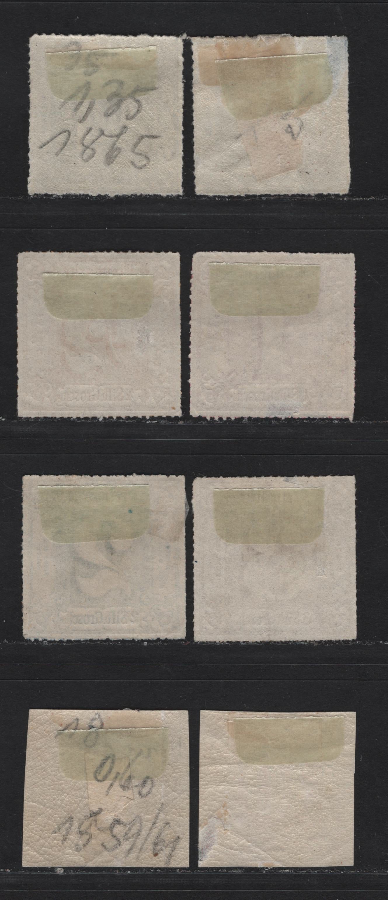 Lot 85 Germany - Thurn & Taxis SC#13-14, 21, 25, 29-32 5sgr - 3sgr Lilac -Bisre Brown , 1859-1866 Numeral Issues, 8 Good/Very Fine Used Singles, Imperf, Rouletted & Rouletted In Colored Lines