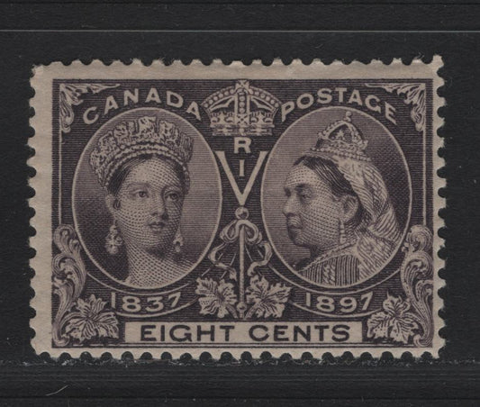 Lot 14 Canada (C) #56 8c Blackish Violet Queen Victoria, 1897 Diamond Jubilee Issue, A FOG Single, ABN-U Paper, Perf 12