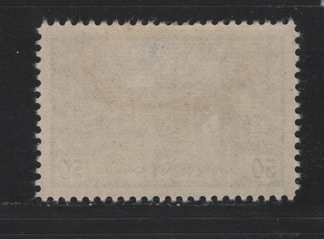 Lot 192 Canada #261 50c Lighter Violet Munitions Factory, 1942-1943 KGVI War Issue, A VFOG Single, CBN-AAAAA Paper, Perf 11.9x12