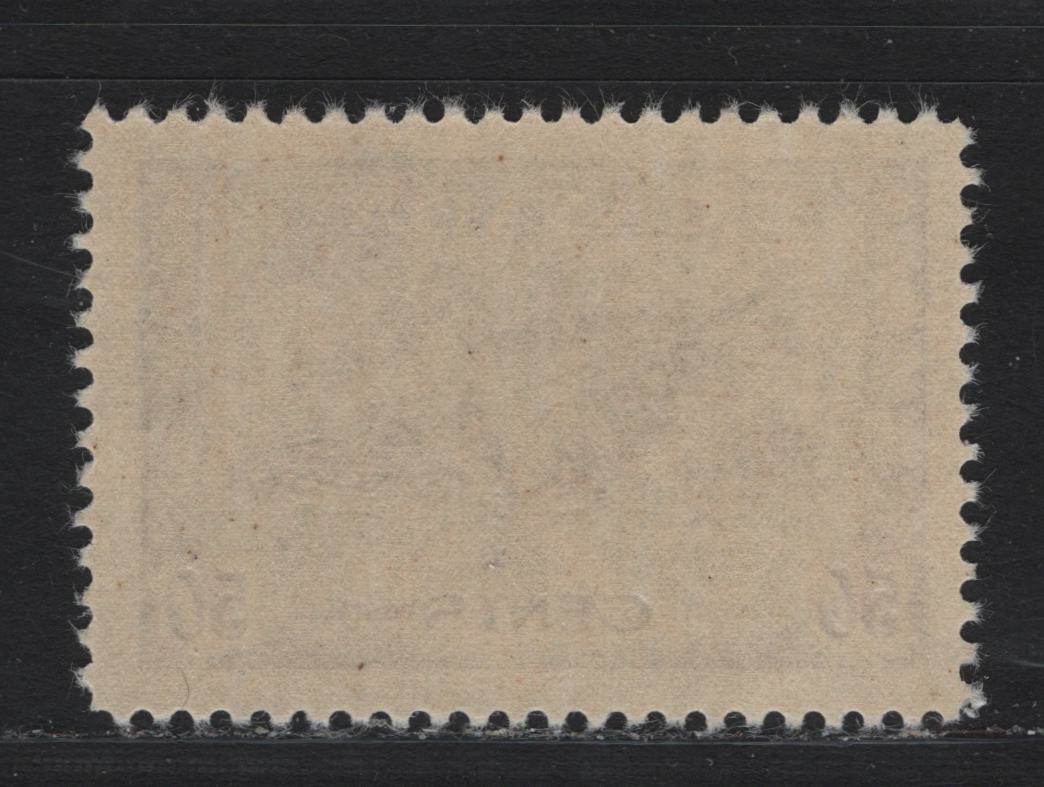 Lot 197 Canada (C) #261 50c Deep Violet Munitions Factory, 1942-1943 KGVI War Issue, A FNH Single, CBN-RRRR Paper, Perf 12x11.85, Small Corner Bend At LL, Which Has Not Developed Into A Full Crease.