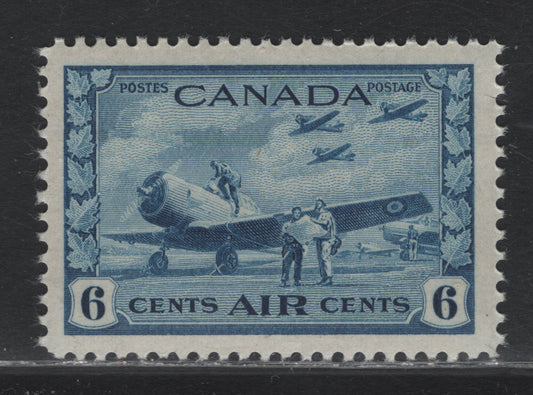 Lot 239 Canada #C7 6c Light Blue Air Training Plan, 1942-1943 Airmail War Issue, A VFNH Single, CBN-TTTT Paper, Perf 11.95
