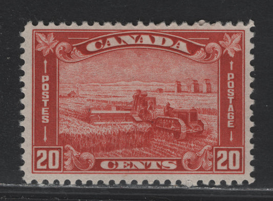 Lot 56 Canada (C) #175 20c Deep Brownish Vermillion Harvesting Wheat, 1930-1931 Arch/Leaf Issue, A FOG Single, BABN-P Paper, Perf 10.9x10.8