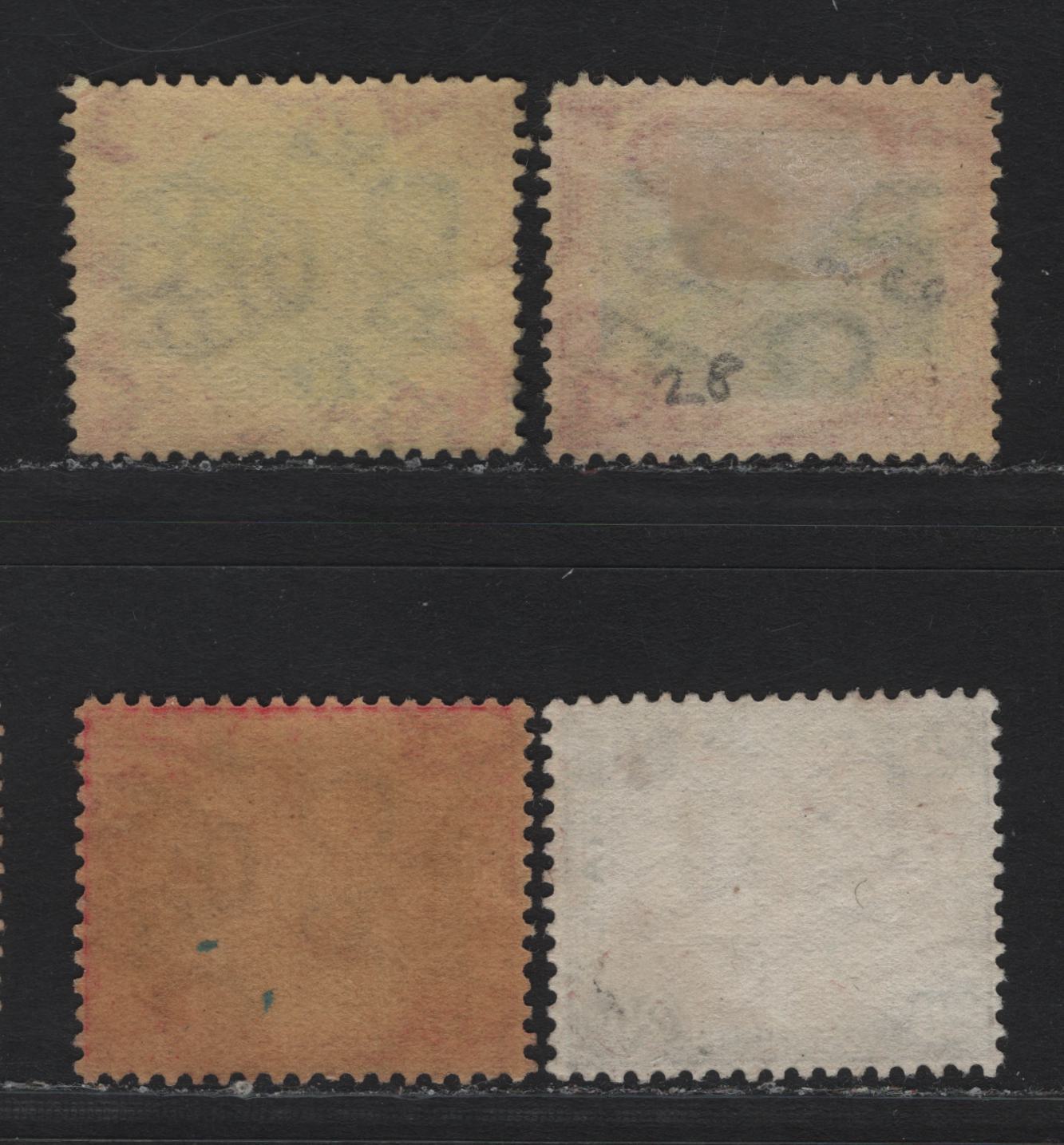 Lot 115 Federated Malaya States (C) SG#39,d,e, 45 5c - 20c Green & Carmine - Mauve & Black , 1904-1922 Tiger Keyplates, 4 Very Fine Used Singles, Plate 2 Printings