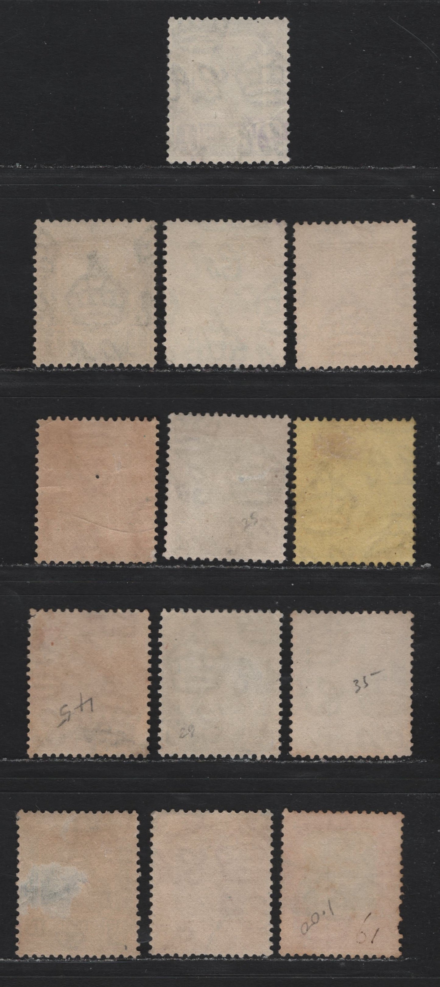 Lot 200 Malaya - Trengganu (C) SG#26-27, 29-31, 32a, 33, 35-37, 41 1c - 50c Black - Green & Bright Carmine , 1921-1941 Sultan Suleiman Keyplates, 13 Fine/Very Fine Used Singles, Script CA Wmk, Chalky Paper