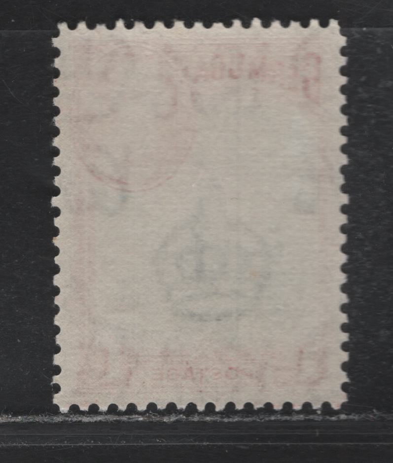 Lot 210 Bermuda SG#110var 1d Gray Black & Deep Red , 1936-1952 KGVI Pictorial Issue, A VFNH Single, October 1950 Printing, Comb Perforated Instead Of Line Perf, Translucent Paper With Clearly Visibler Wmk & Smooth Appearing Gum.