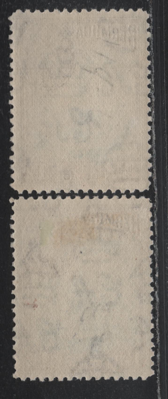 Lot 227 Bermuda (C)SG#111a 1.5d Deep Blue & Deep Purple Brown - Blue & Deep Brown Purple , 1936-1952 KGVI Pictorial Issue, 2 VFOG Singles, 1940 & '44 Printings, Line Perf, Different Papers