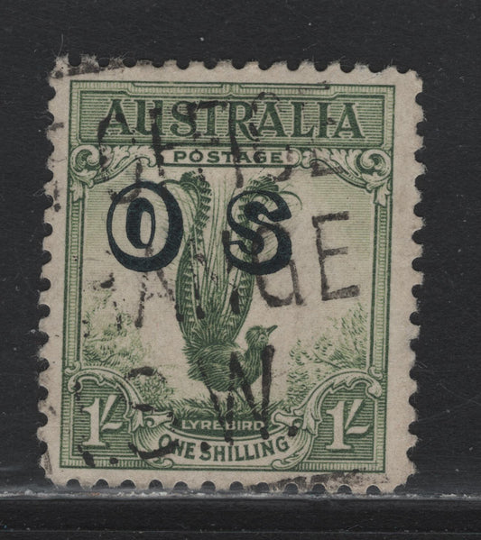 Lot 23 Australia (C) SG#O136 1/- Grey Green Lyrebird, 1932 Wildlife Definitives, A Fine Used Single Overprinted OS