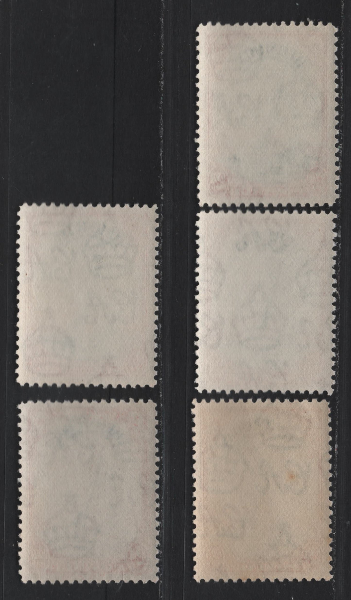 Lot 235 Bermuda SG#112a 2d Scarlet & Ultramarine - Pale Scarlet & Ultramarine , 1936-1952 KGVI Pictorial Issue, 5 VFNH Singles, 1946-48 Line Perf Printings, The Deep Scarlet Is On Different Paper Than The Other 4