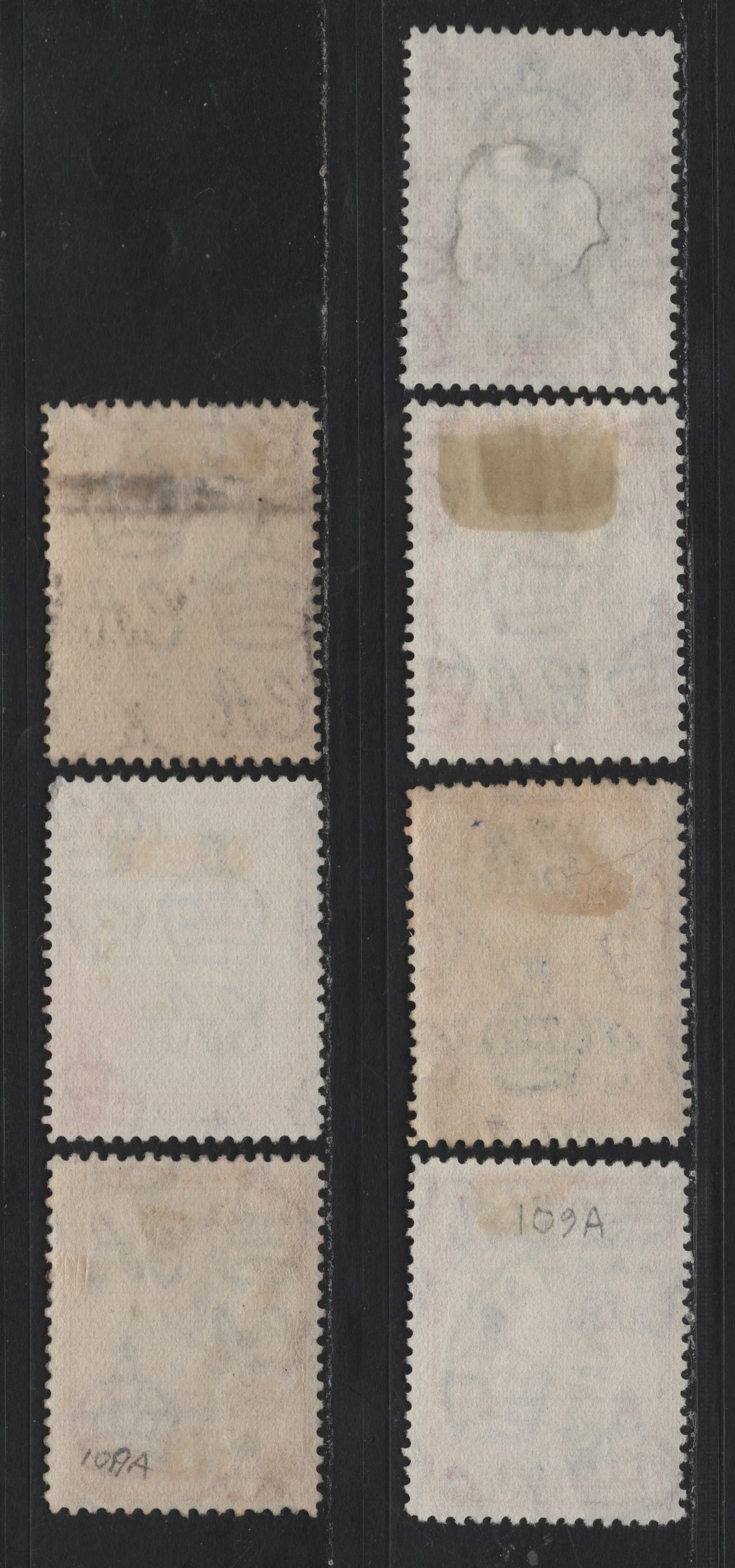 Lot 236 Bermuda (C)SG#112a 2d Scarled-Red & Light Blue - Scarlet & Ultramarine , 1936-1952 KGVI Pictorial Issue, 7 Fine Used Singles, Various Printings, Papers & Perfs